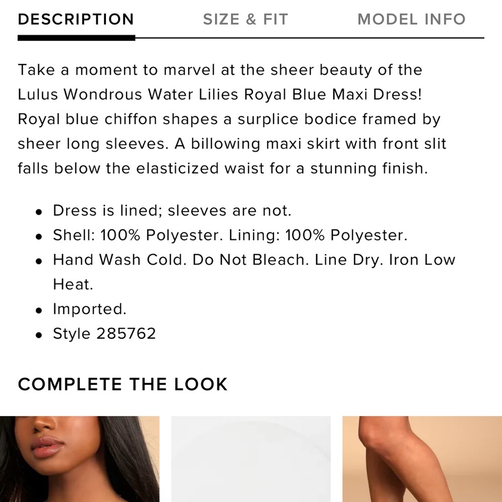 Lulu's Royal Blue Maxi Dress - Picture 5 of 7